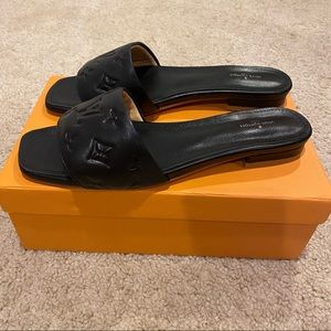 Black Louis Vuitton Sandals